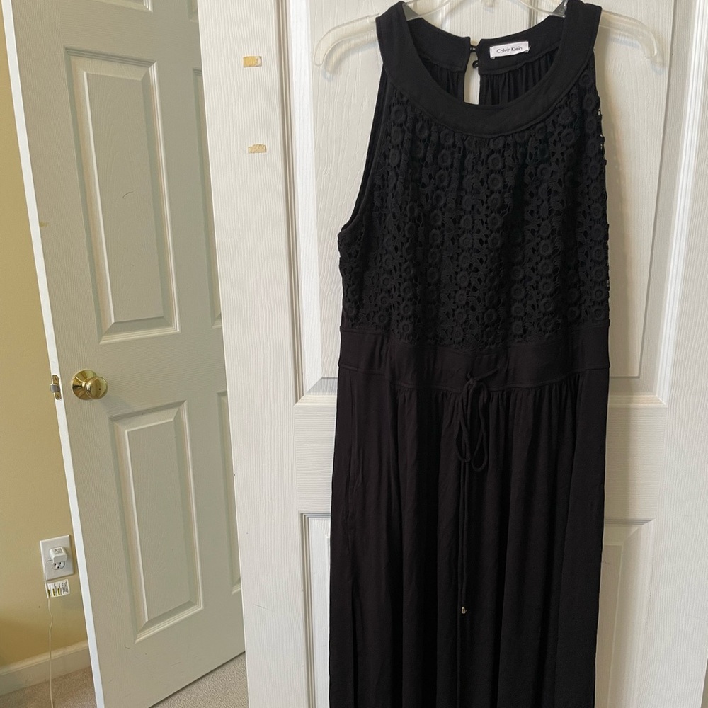 Calvin Klein Black Sleeveless maxi dress 2x